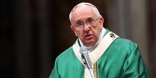 VATICAN CITY, VATICAN - FEBRUARY 15: Pope Francis holds his homily during a Mass with newly appointed cardinals at St. Peter's Basilica on February 15, 2015 in Vatican City, Vatican. A day after appointing twenty new cardinals from around the world, Pope Francis presided over Mass in St Peter's Basilica to offer thanks to God. (Photo by Franco Origlia/Getty Images)