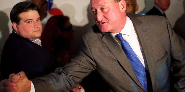 FILE: Jim Kenney greets supporters after winning the Democratic primary for Mayor of Philadelphia.