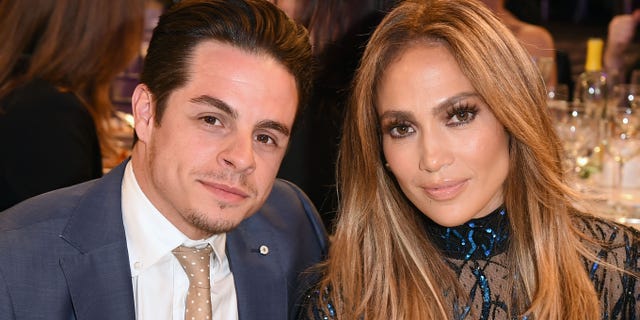 Jennifer Lopez and Casper Smart at GLAAD Media Awards on April 12, 2014 in L.A.