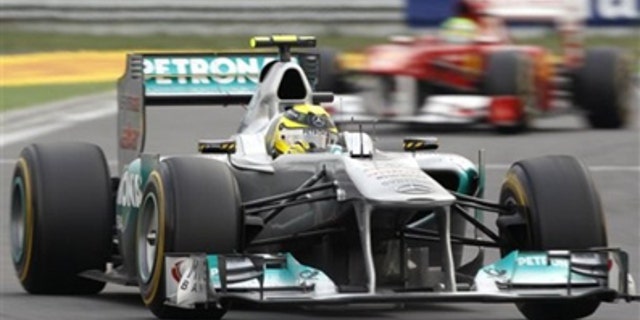Mercedes GP driver Nico Rosberg competing in the 2011 Korean Grand Prix