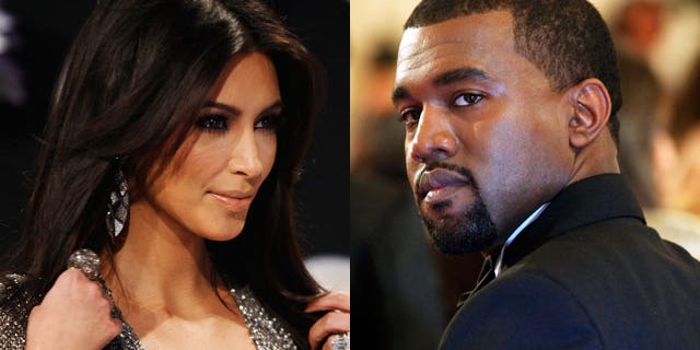 Kim Kardashian and Kanye West.