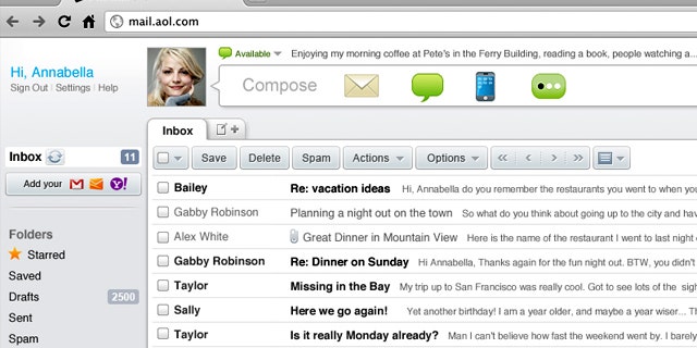 Phoenix, AOL's new Web based e-mail program will focus on keeping things separate but equal within the same screen, under different headings for text and chat messages.