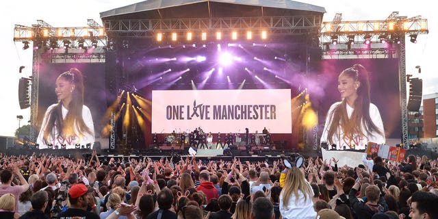 Ariana Grande holds a benefit concert following the attack.
