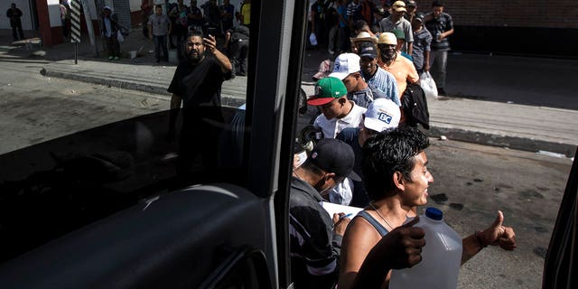 The group is a mix of women, children, families and young men. Rather than attempt to cross the border illegally over a fence, most will present themselves at the port to a customs agent and request asylum.