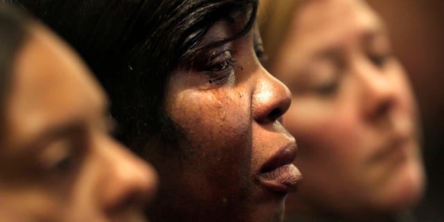 Ursula Ward, mother of victim Odin Lloyd, during the murder trial Thursday, Jan. 29, 2015, in Fall River, Mass.