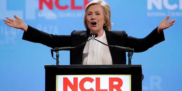 Presidential candidate Hillary Clinton at the National Council of La Raza Annual Conference Monday, July 13, 2015.