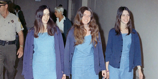 Charles Manson followers, from left: Susan Atkins, Patricia Krenwinkel and Leslie Van Houten.