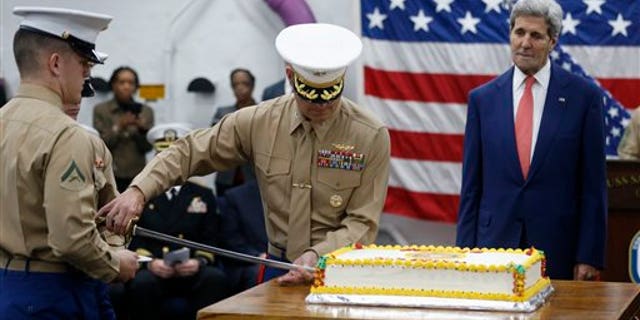 Celebrations aboard the USS San Antonio.