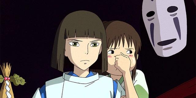 No Face (right) in "Spirited Away."