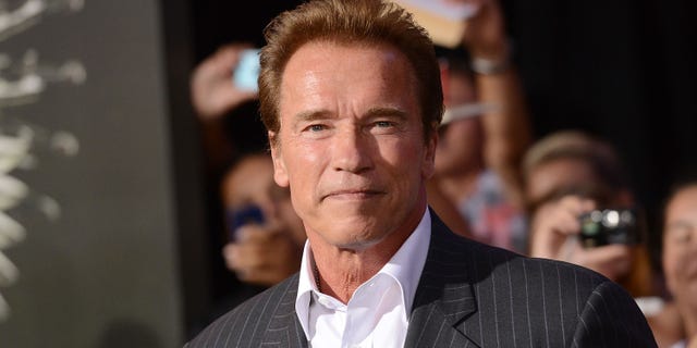 HOLLYWOOD, CA - AUGUST 15: Actor Arnold Schwarzenegger arrives at Lionsgate Films' 'The Expendables 2' premiere on August 15, 2012 in Hollywood, California. (Photo by Jason Merritt/Getty Images)