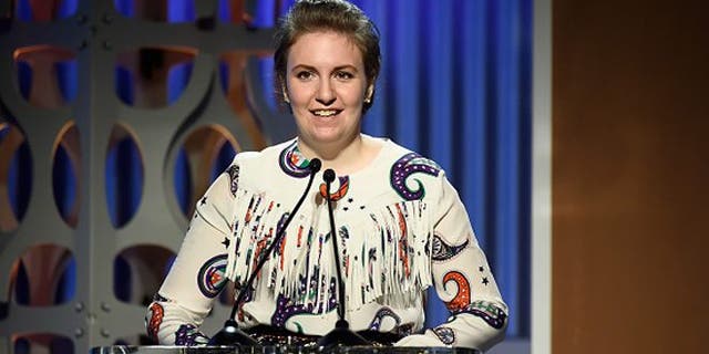 Lena Dunham speaks onstage during the 24th annual Women in Entertainment Breakfast in 2015.