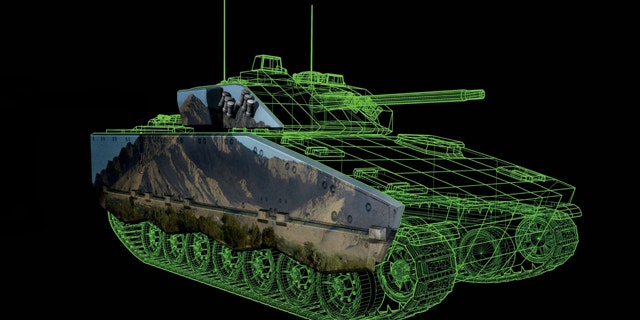 In BAE Systems "eCamouflage" concept, images are projected on the hull of a combat vehicle that change in concert with the environment -- making the vehicle invisible.
