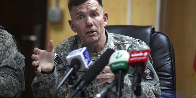 Jan. 5: Lt. Gen. William B. Caldwell IV, commander of NATO Training Mission-Afghanistan addresses a press conference in Kabul, Afghanistan.
