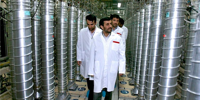 FILE - Iranian President Mahmoud Ahmadinejad visits the Natanz Uranium Enrichment Facility some 200 miles south of the capital Tehran, Iran.
