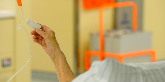 BERLIN, GERMANY - JUNE 17: An elderly patient lies in a bed at the Unfallkrankenhaus Berlin (UKB) hospital in Marzahn district on June 17, 2013 in Berlin, Germany. The UKB hospital has among the most modern emergency care services in Germany. (Photo by Theo Heimann/Getty Images)