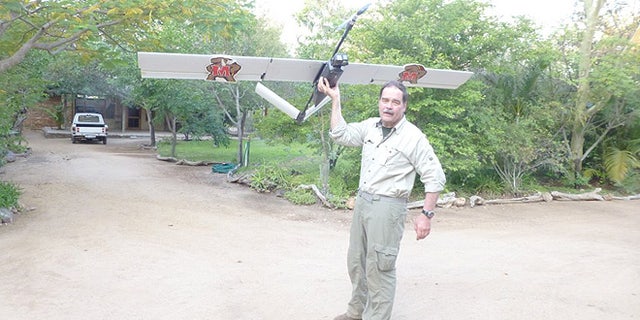 University of Maryland's Tom Snitch seen here launching one of the drones used during testing of the Air Shepherd program. (AirShepherd.org)