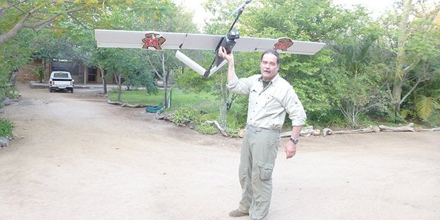 University of Maryland's Tom Snitch seen here launching one of the drones used during testing of the Air Shepherd program. (AirShepherd.org)