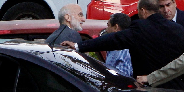 Alan Gross outside the courthouse in Havana, Cuba, in a March 5, 2011, file photo.
