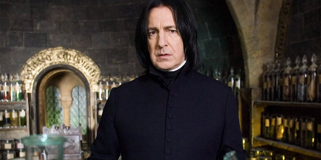 Alan Rickman played Professor Severus Snape in the "Harry Potter" movie franchise.