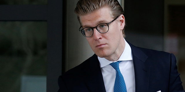 Alex van der Zwaan, seen here leaving U.S. District Court after being sentenced April 3, has been released from prison and turned over to ICE.