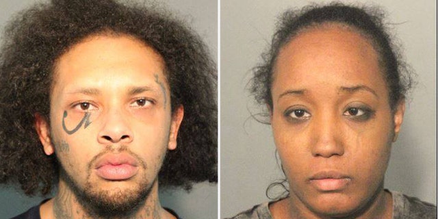 Jonathan Allen, left, and Ina Rogers, right, were arrested after police said they found 10 children living in "horrible" conditions in their Fairfield, California home.