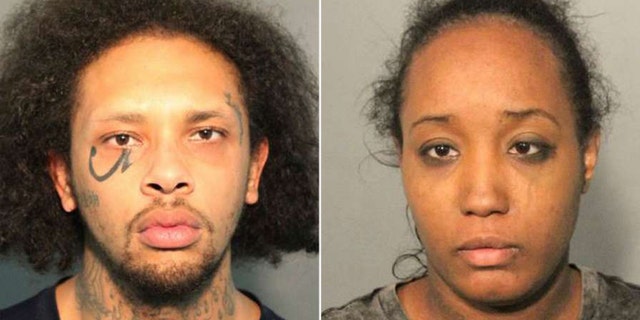 Jonathan Allen, left, and Ina Rogers, right, were arrested after police said they found 10 children living in "horrible" conditions in their Fairfield, California home.