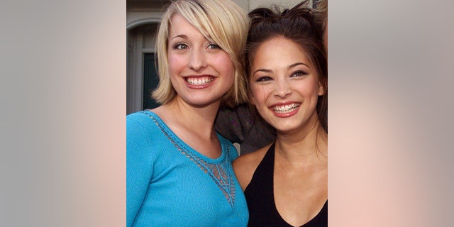 Allison Mack with co-star Kristen Kreuk, who was also reportedly involved in the sex cult with Mack.