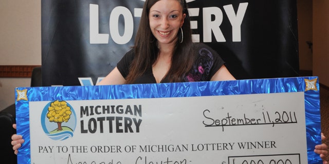 This photo, provided by the Michigan State Lottery, shows 25-year-old Amanda Clayton.