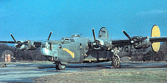 A B-24 used by the 489th bomb group in 1944.