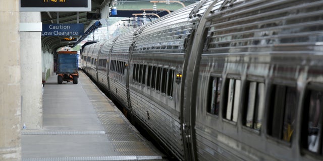 An empty platform is seems for the canceled train en route Boston at the Union Station in Washington May 13, 2015.