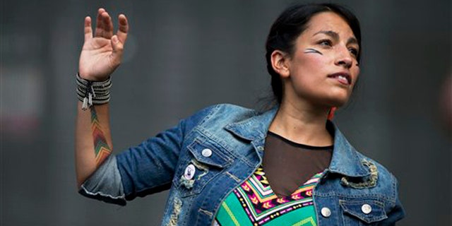 Ana Tijoux at the Vive Latino music festival in Mexico City, on March 28, 2014.
