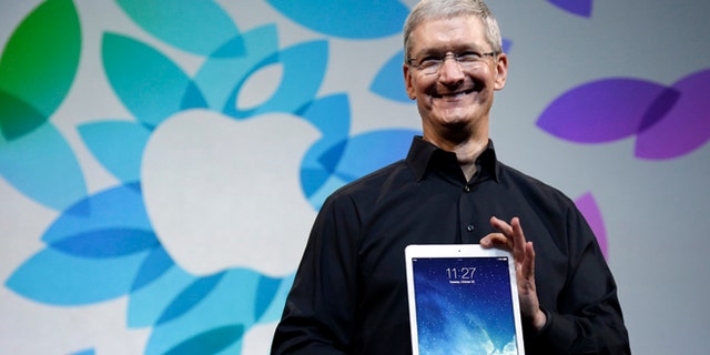 Oct. 22, 2013: Apple CEO Tim Cook introduces the new iPad Air in San Francisco.