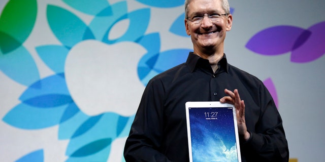 Oct. 22, 2013: Apple CEO Tim Cook introduces the new iPad Air in San Francisco.