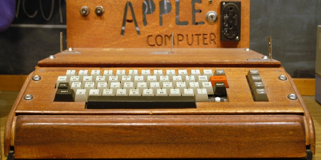 The original Apple I computer, on display at the Smithsonian Museum in Washington, D.C.