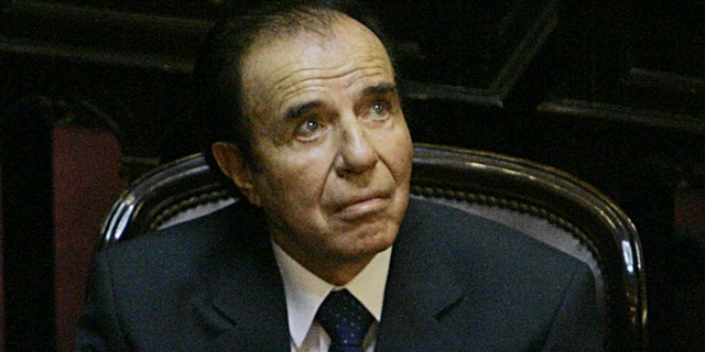 Argentina's former President Carlos Menem in a 2005 file photo.
