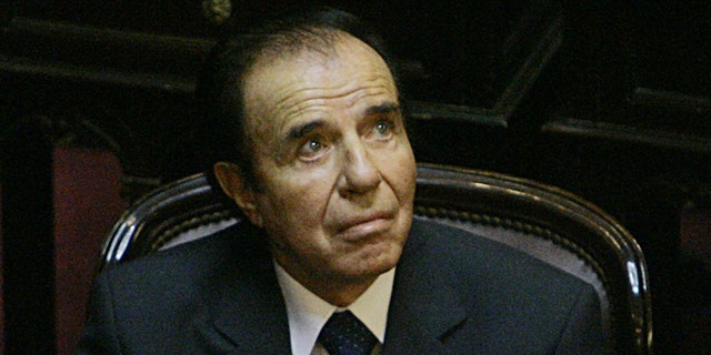 Former Argentine President Carlos Menem in a 2005 file photo.