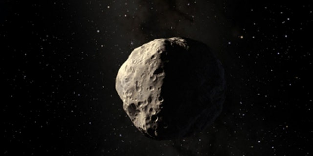 An artist's rendering of the asteroid Apophis.