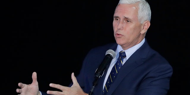 FILE - In this July 14, 2016 file photo, Indiana Gov. Mike Pence speaks in Indianapolis. Republican presidential candidate Donald Trump says on Twitter that he has picked Pence as his running mate. (AP Photo/Darron Cummings, File)