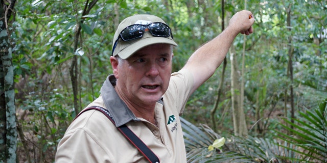 Auckland Botanic Gardens Director Jack Hobbs in forest