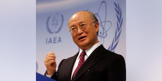 Dec. 2: Director General of the International Atomic Energy Agency, IAEA, Yukiya Amano from Japan speaks during a news conference after IAEA's board of governors meeting at Vienna's International Center in Vienna, Austria.