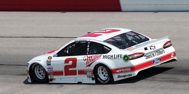 DARLINGTON, SC - SEPTEMBER 04: Brad Keselowski, driver of the #2 Miller Lite Ford, practices for the NASCAR Sprint Cup Series Bojangles' Southern 500 at Darlington Raceway on September 4, 2015 in Darlington, South Carolina. (Photo by Matt Sullivan/Getty Images)