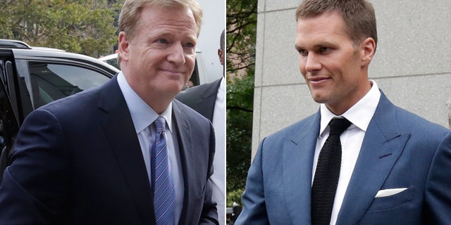 NFL Commissioner Roger Goodell, left, and New England Patriots quarterback Tom Brady were unable to reach a settlement in the "Deflategate" scandal.