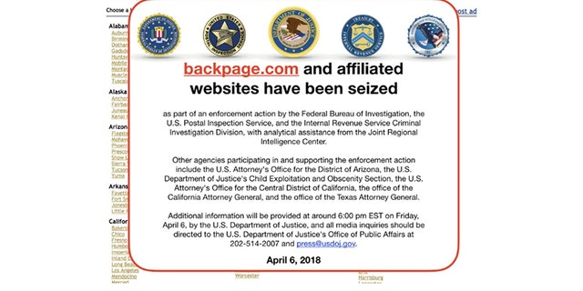 Backpage.com, the controversial website infamous for its sex-related classified ads, was reportedly seized by the FBI on Friday.
