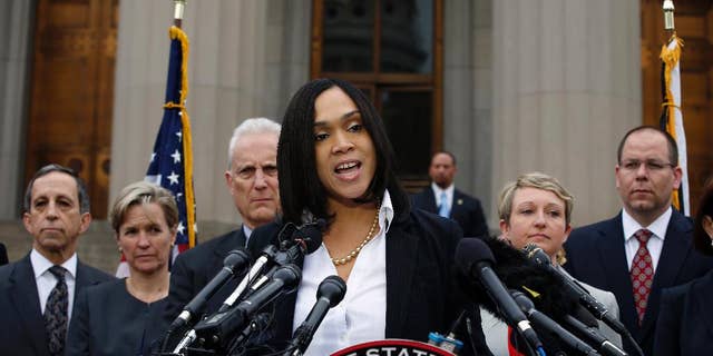 FILE - In this May 1, 2015 file photo, Baltimore state's attorney Marilyn Mosby speaks in Baltimore. (AP Photo/Alex Brandon, File)