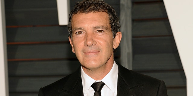 FILE - In this Feb. 22, 2015 file photo, Antonio Banderas arrives at the 2015 Vanity Fair Oscar Party in Beverly Hills, Calif. Banderas will star in a series on Starz called Cuban Quartet. The announcement was made Friday in Beverly Hills, California by Starz CEO Chris Albrecht at a panel for television critics. (Photo by Evan Agostini/Invision/AP, File)