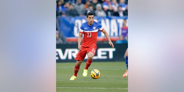 SAN FRANCISCO, CA - MAY 27: Alejandro Bedoya #11 of the United States in action against Azerbaijan during their match at Candlestick Park on May 27, 2014 in San Francisco, California. (Photo by Ezra Shaw/Getty Images)
