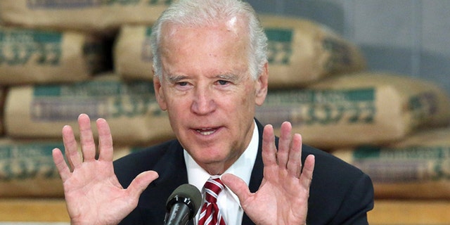 In this Tuesday, Oct. 7, 2014 photo, Vice President Joe Biden speaks at a roundtable discussion with business leaders in Los Angeles, Calif.