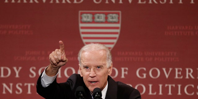 Oct. 2, 2014: Vice President Biden speaks at Harvard University'ss Kennedy School of Government in Cambridge, Mass.