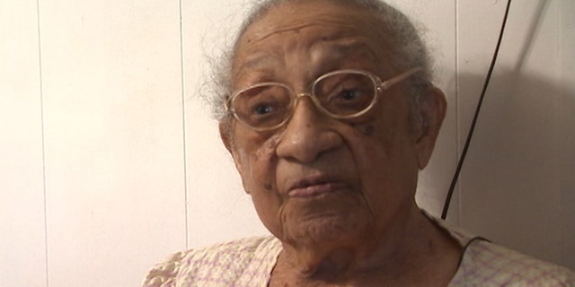 Genora Hamm Biggs, 103, is pictured in this photo provided by Fox affiliate WAGA-TV.