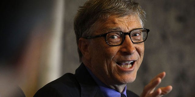 WASHINGTON, DC - DECEMBER 01: Bill Gates, co-chairman of the Bill & Melinda Gates Foundation, participates in a panel discussion during the Financial Inclusion Forum December 1, 2015 at the Treasury Department in Washington, DC. Department of the Treasury and the U.S. Agency for International Development (USAID) held the forum to discuss "ways to foster greater access to safe and affordable financial services for everyone." (Photo by Alex Wong/Getty Images)